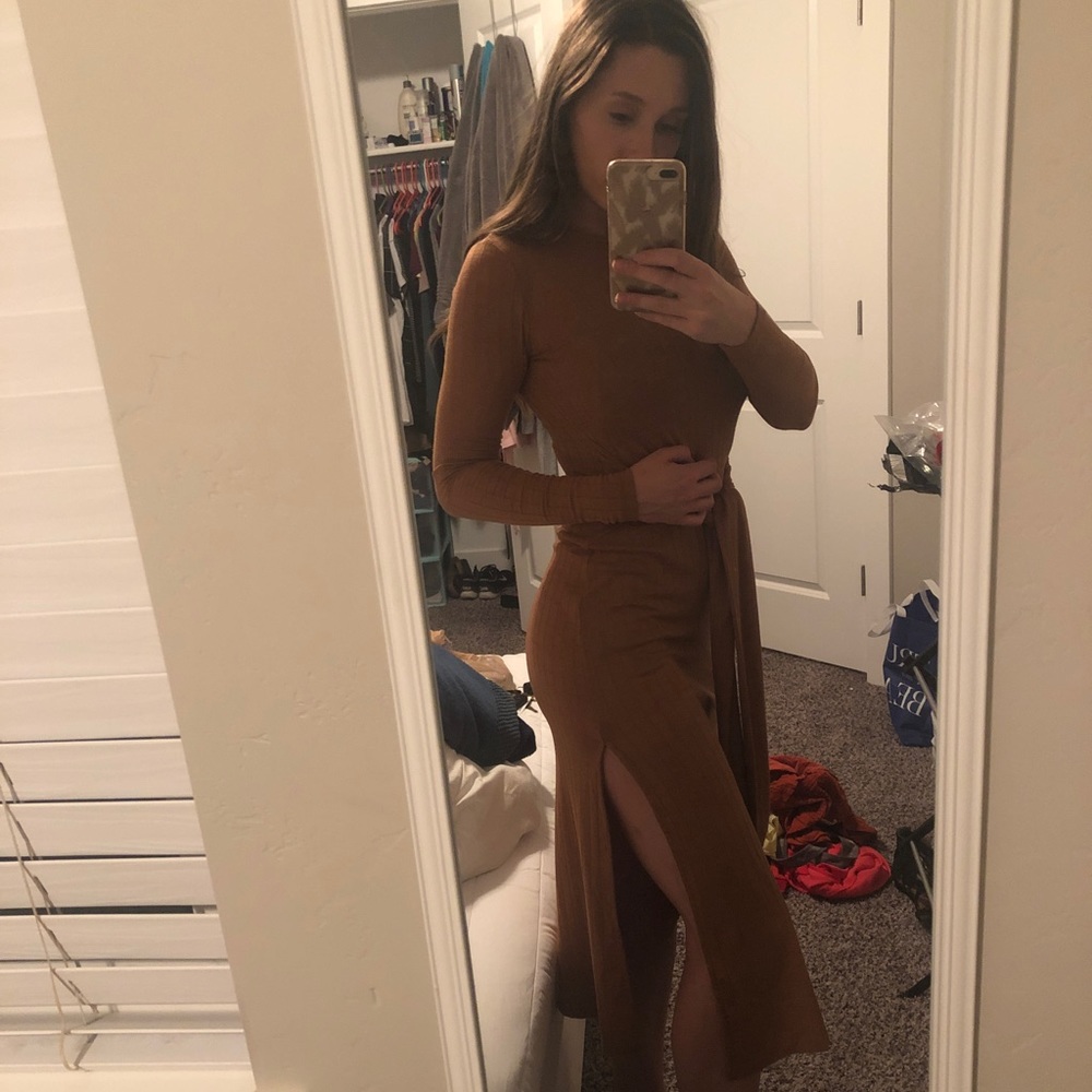 Rust Sweater Dress from Top Shop Size 4